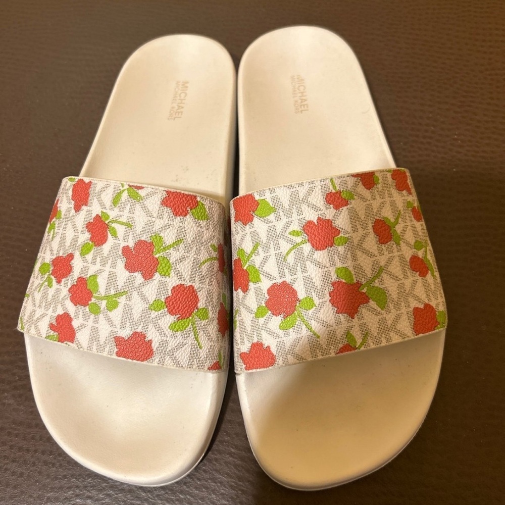 Michael Kors floral slides